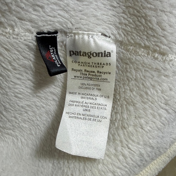 Patagonia Women's Re-Tool Snap-T white Fleece Pullover size XS sweater - Picture 6 of 6